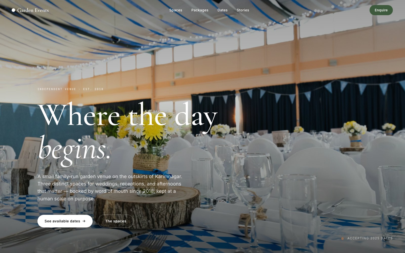 Garden Events — web case study cover